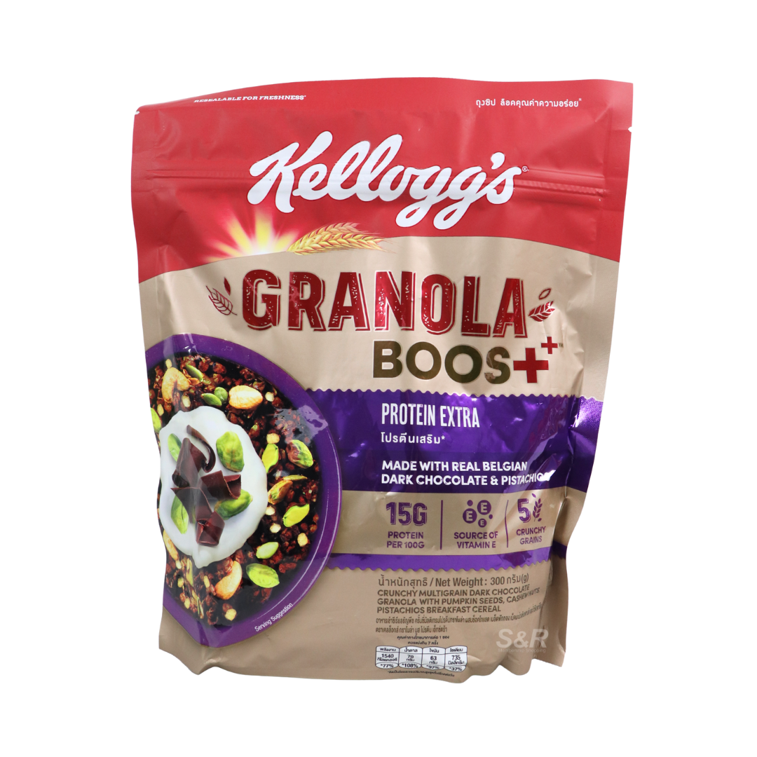 Kellogg's Granola Boost with Belgian Dark Chocolate & Pistachios Breakfast Cereal 300g